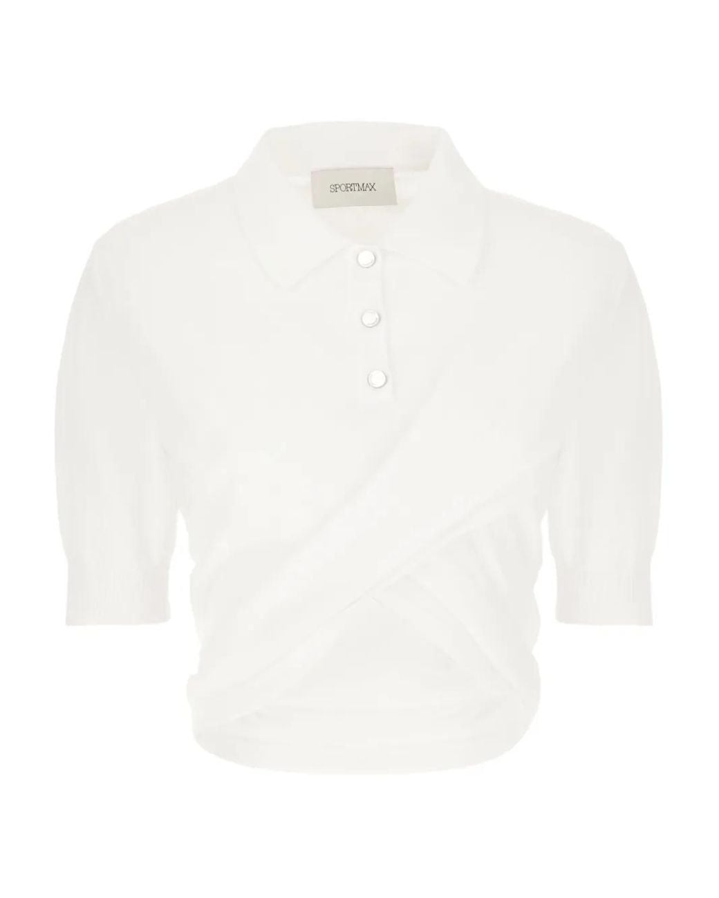 Sportmax White Jersey Polo Top