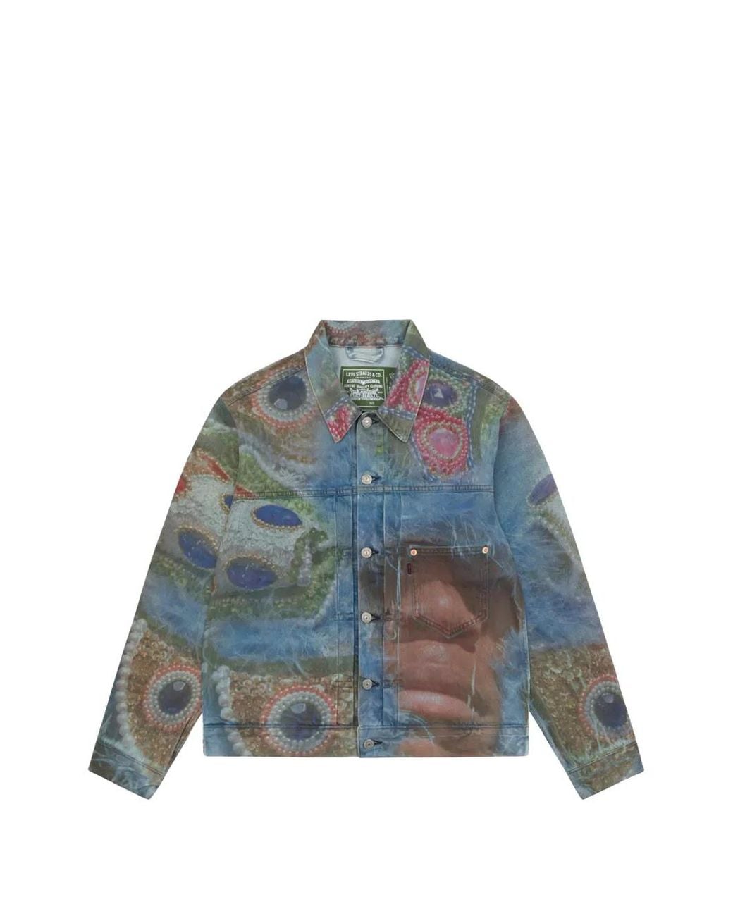 DENIM TEARS Blue X Levi's Big Chief Patterned Denim Jacket for men