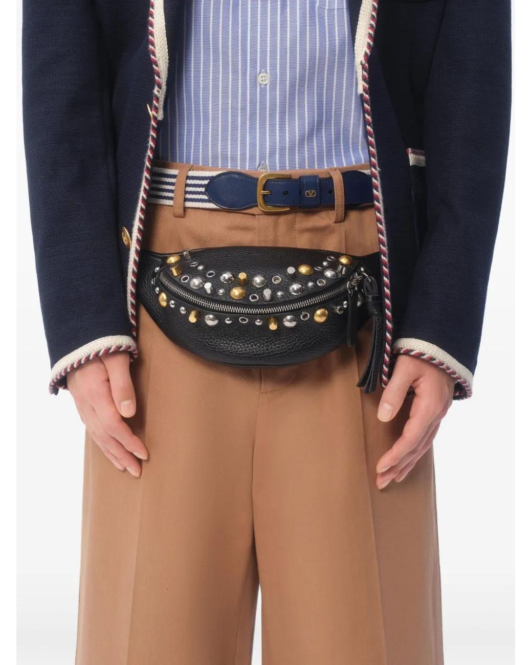 Valentino Garavani Blue Single-Breasted Blazer for men