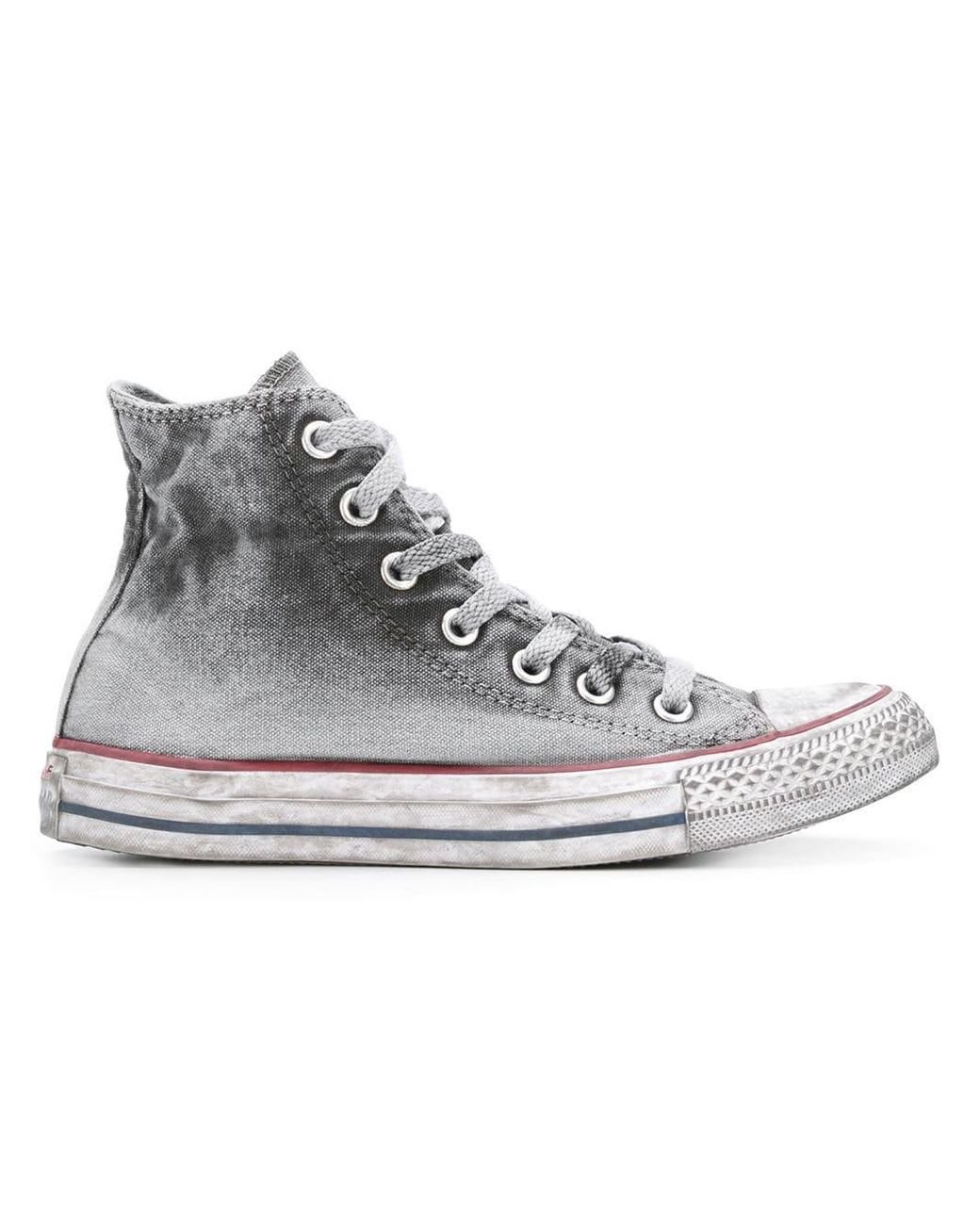 Converse Chuck Taylor All Star Basic Wash Hi-top Sneakers in Gray | Lyst
