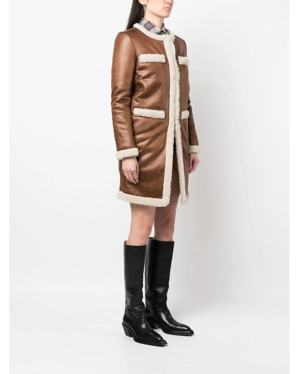 DSquared² Brown Shearling & Teddy