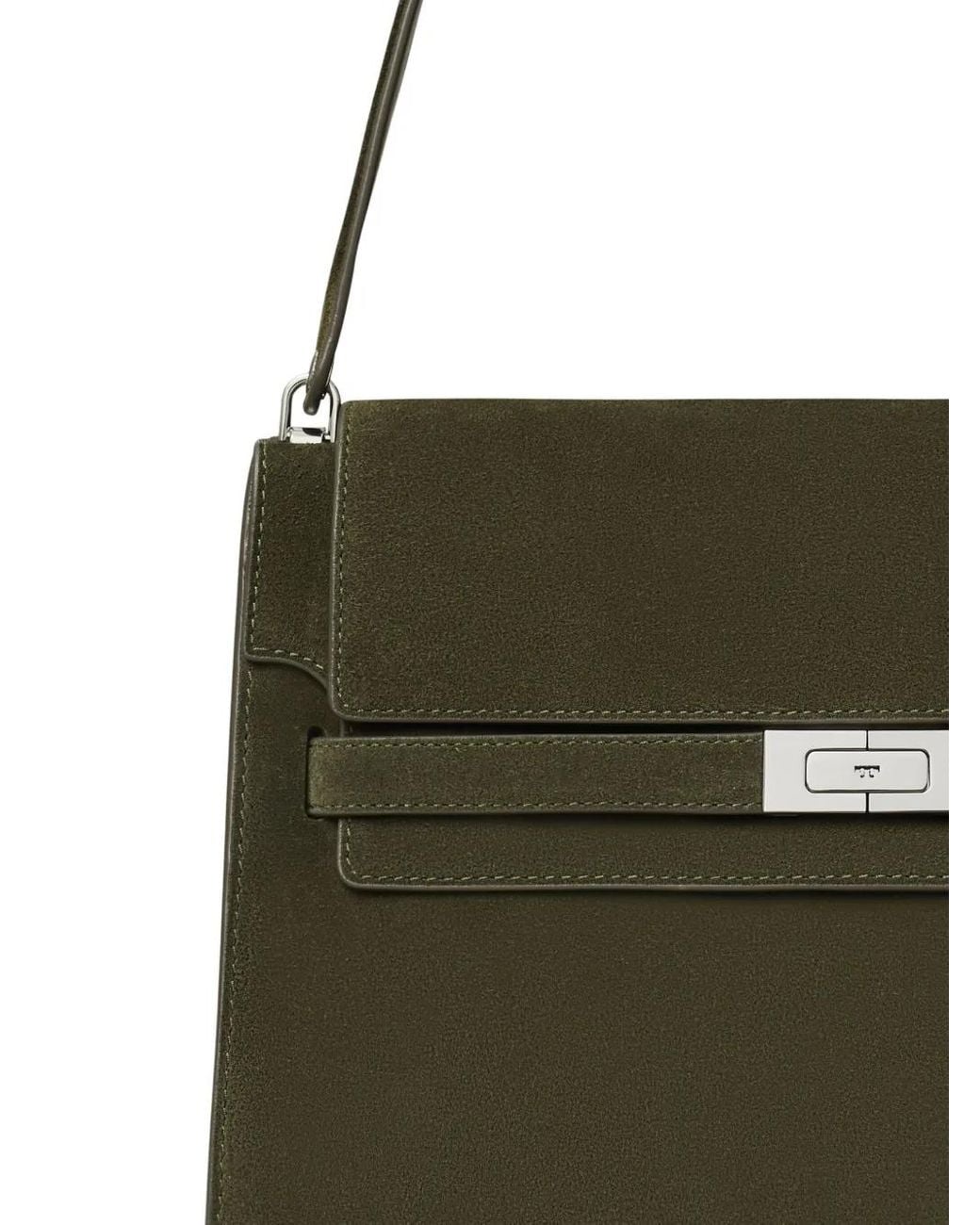 Tory Burch Black Large Lee Radziwill Suede Shoulder Bag