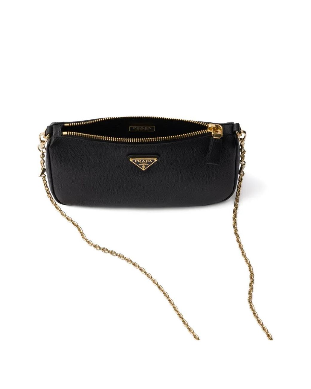 バッグ 2000s Prada mini shoulder bag Prada Mini Leather Shoulder Bag in Black | Lyst UK