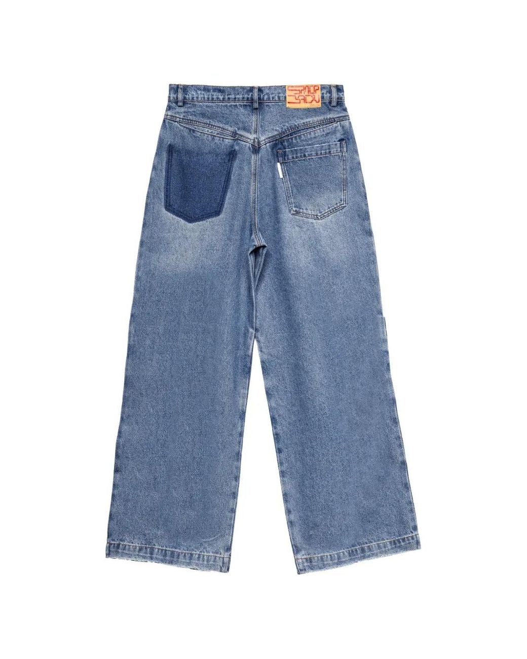 Vaqueros Con Detalle Patchwork Spencer Badu de color Blue