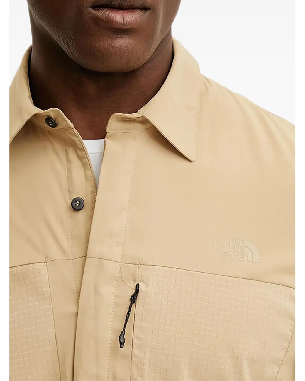 The North Face Natural Zip Checked Shirt for men