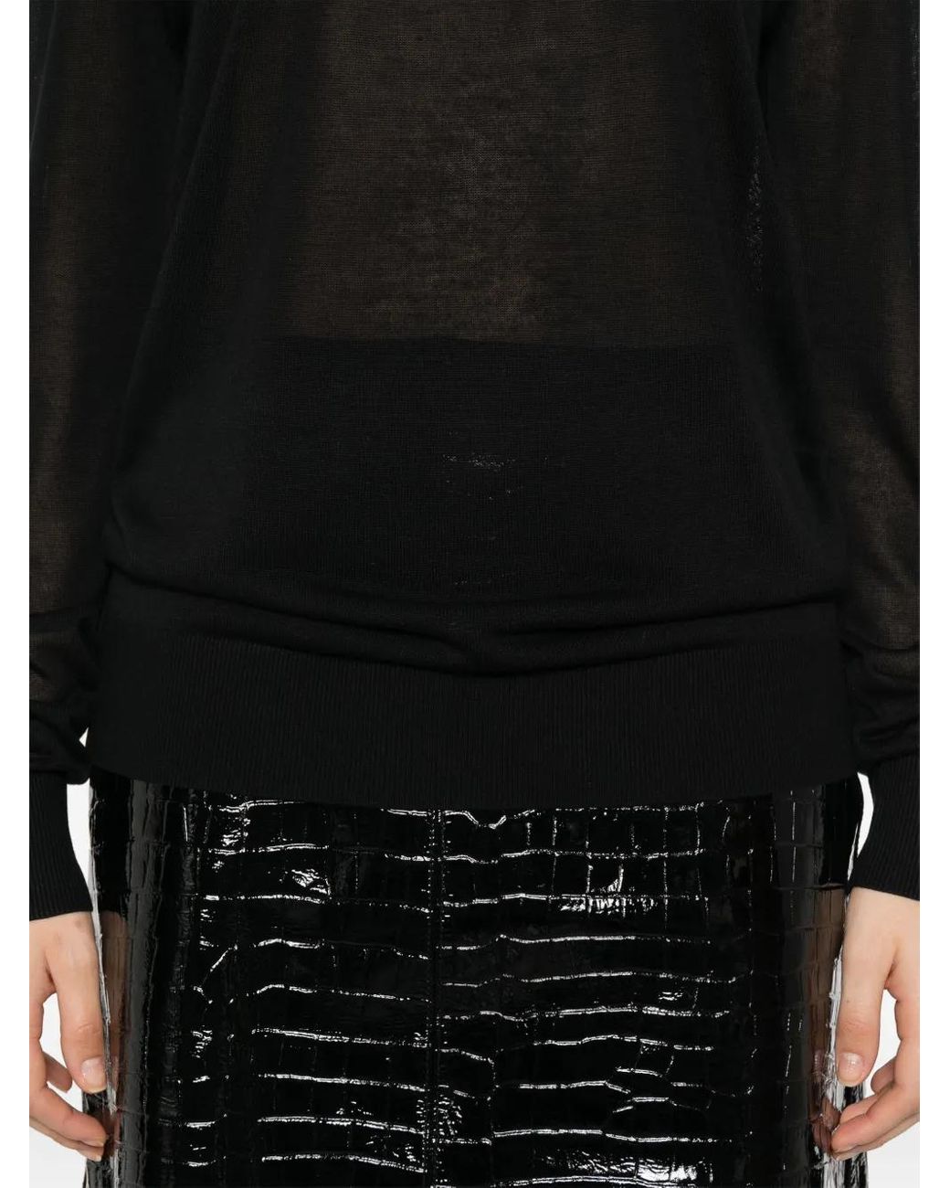 Totême  Black Long-Sleeved T-Shirt