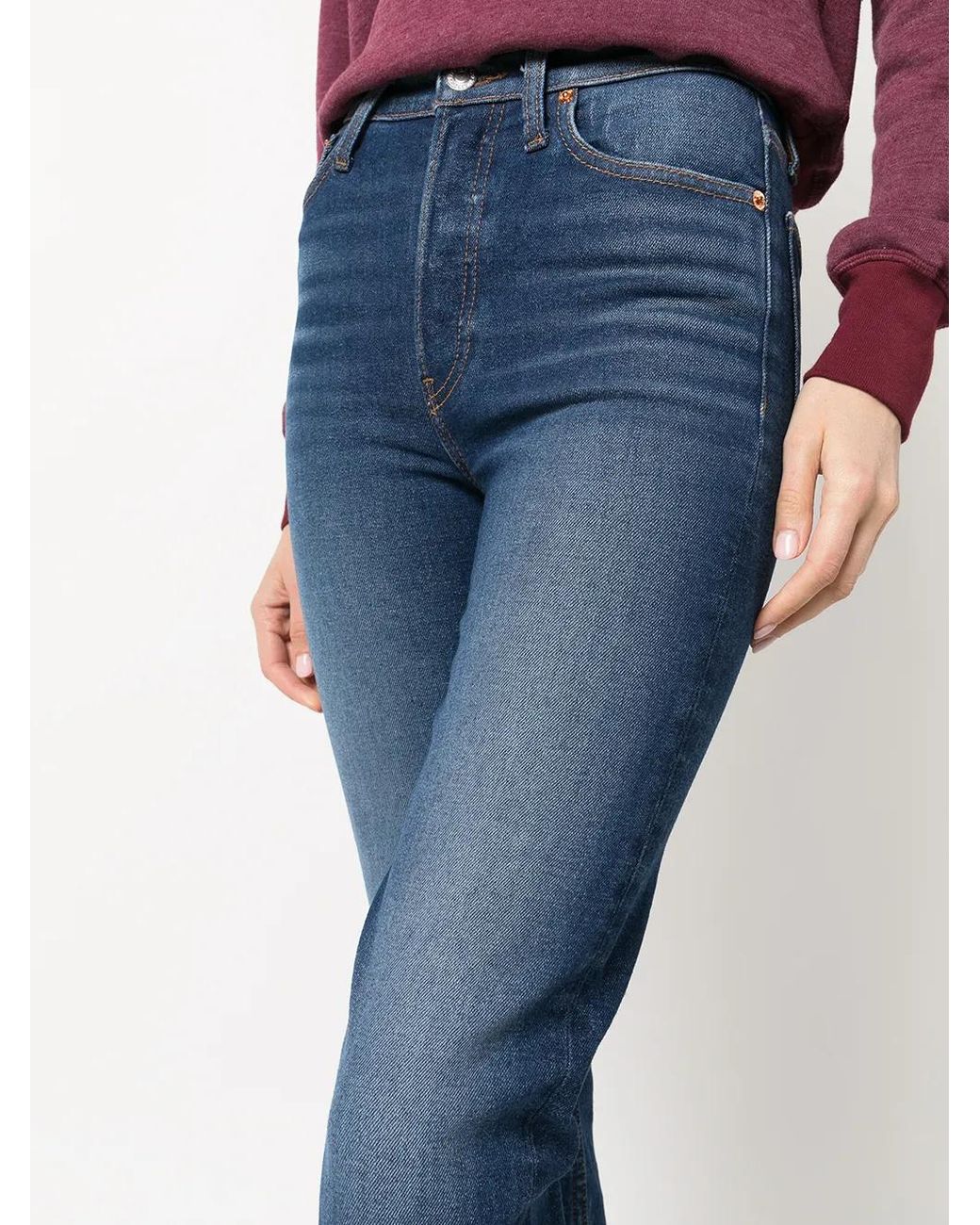 Re/done Blue Boyfriend Denim Jeans