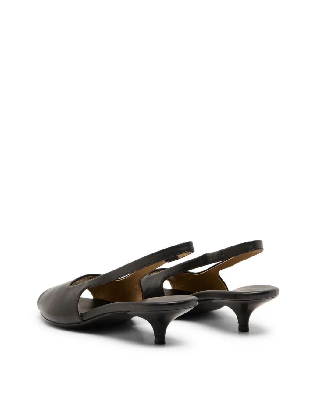 Marsèll Black Fiuto Leather Slingback Sandals