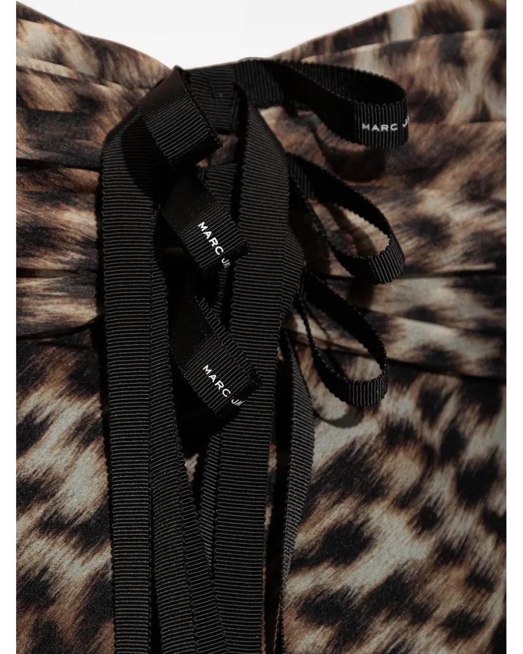Marc Jacobs White Leopard-Print Bow-Detail Mini Dress