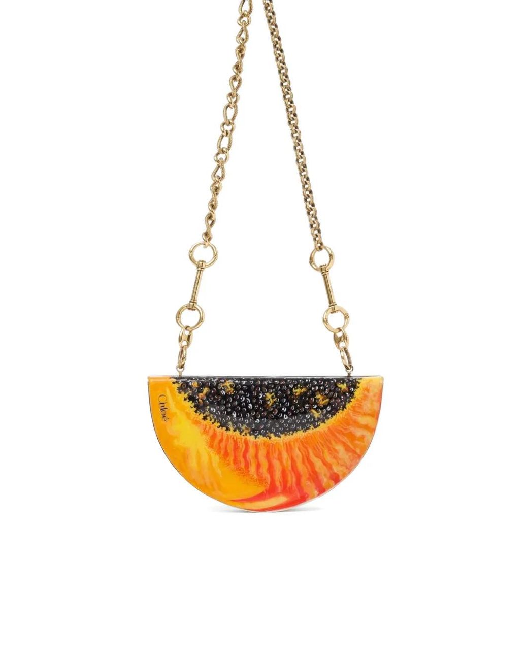 Chloé Orange Tropicus Papaya Minaudière Bag