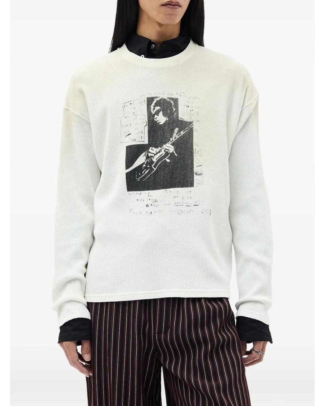 Ann Demeulemeester White Emil Long-Sleeve T-Shirt for men