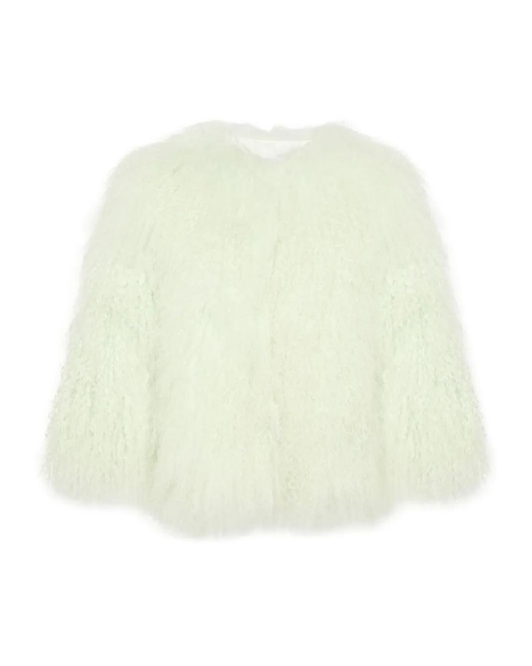 Yves Salomon White Shearling Jacket