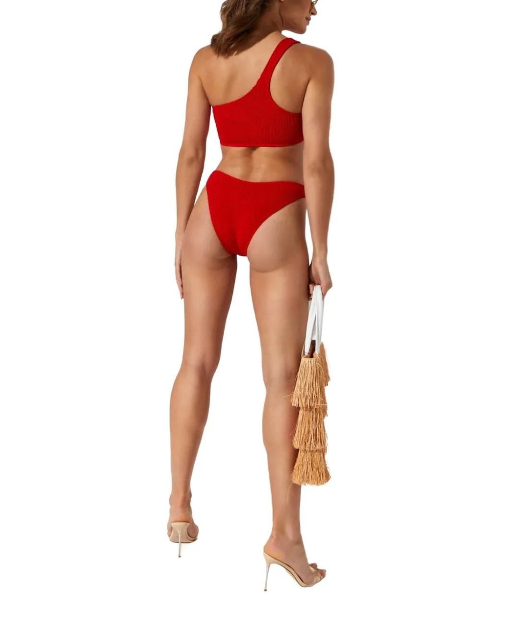 Bondeye Red Samira One-Shoulder Bikini Top