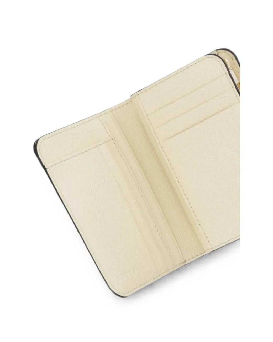 Furla Gray Logo-Plaque Pebbled-Leather Wallet