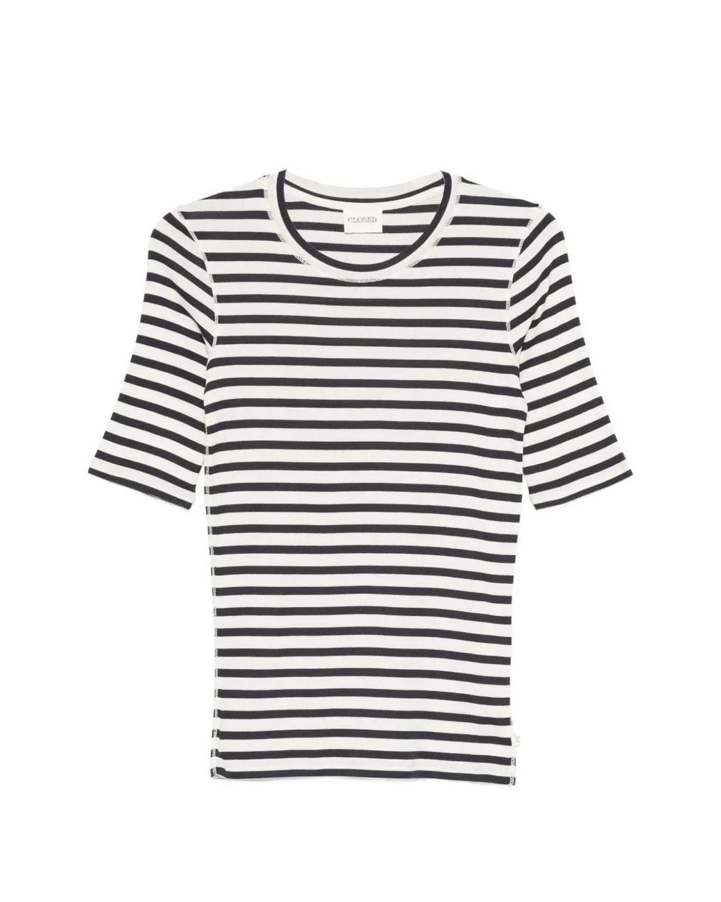 Closed Gestreept T-Shirt in het White