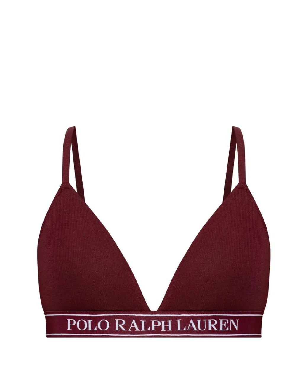 Polo Ralph Lauren Purple Logo-Underband Triangle Bralette