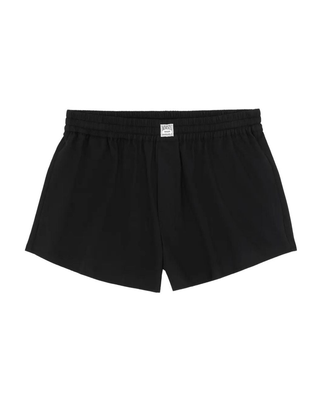 MM6 by Maison Margiela Black Elasticated-Waistband Shorts
