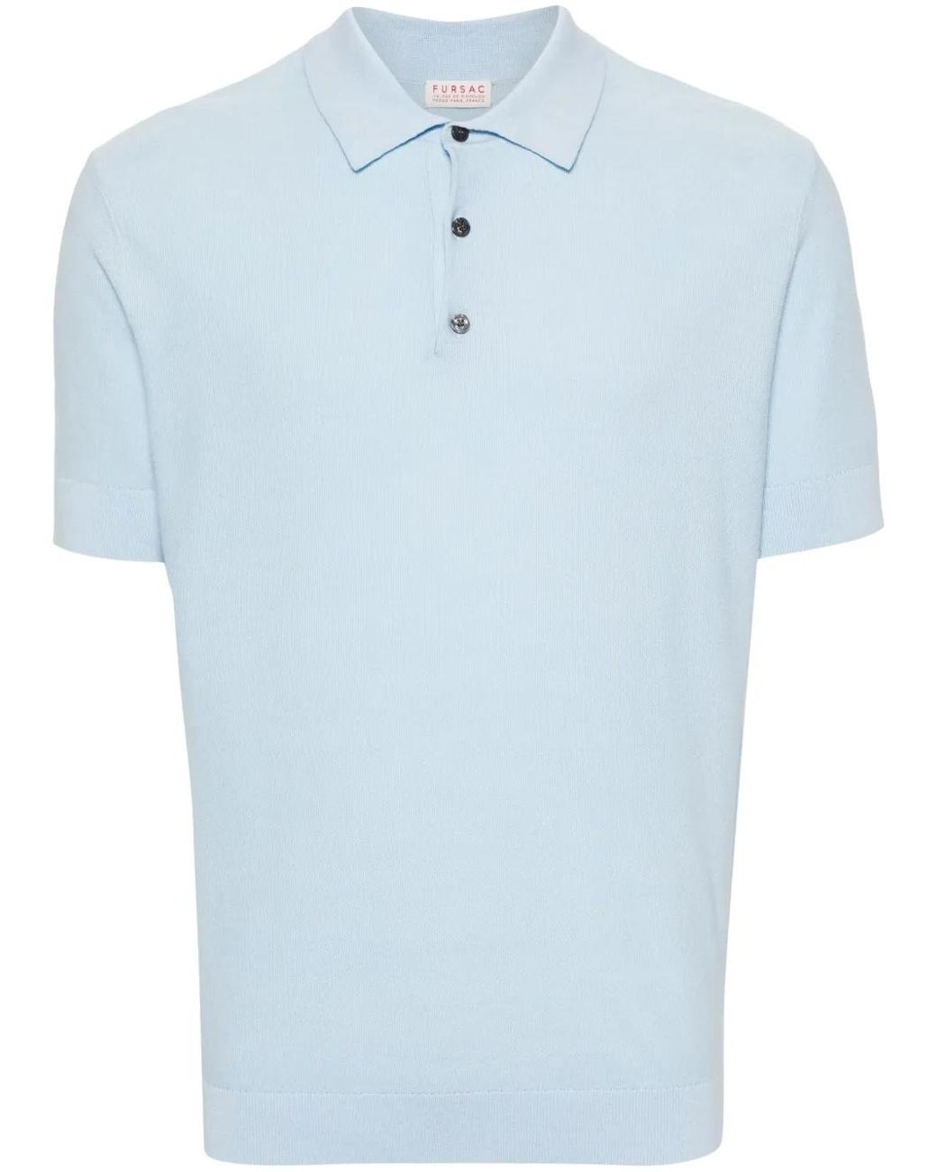 Fursac Blue Piqué Polo Shirt for men
