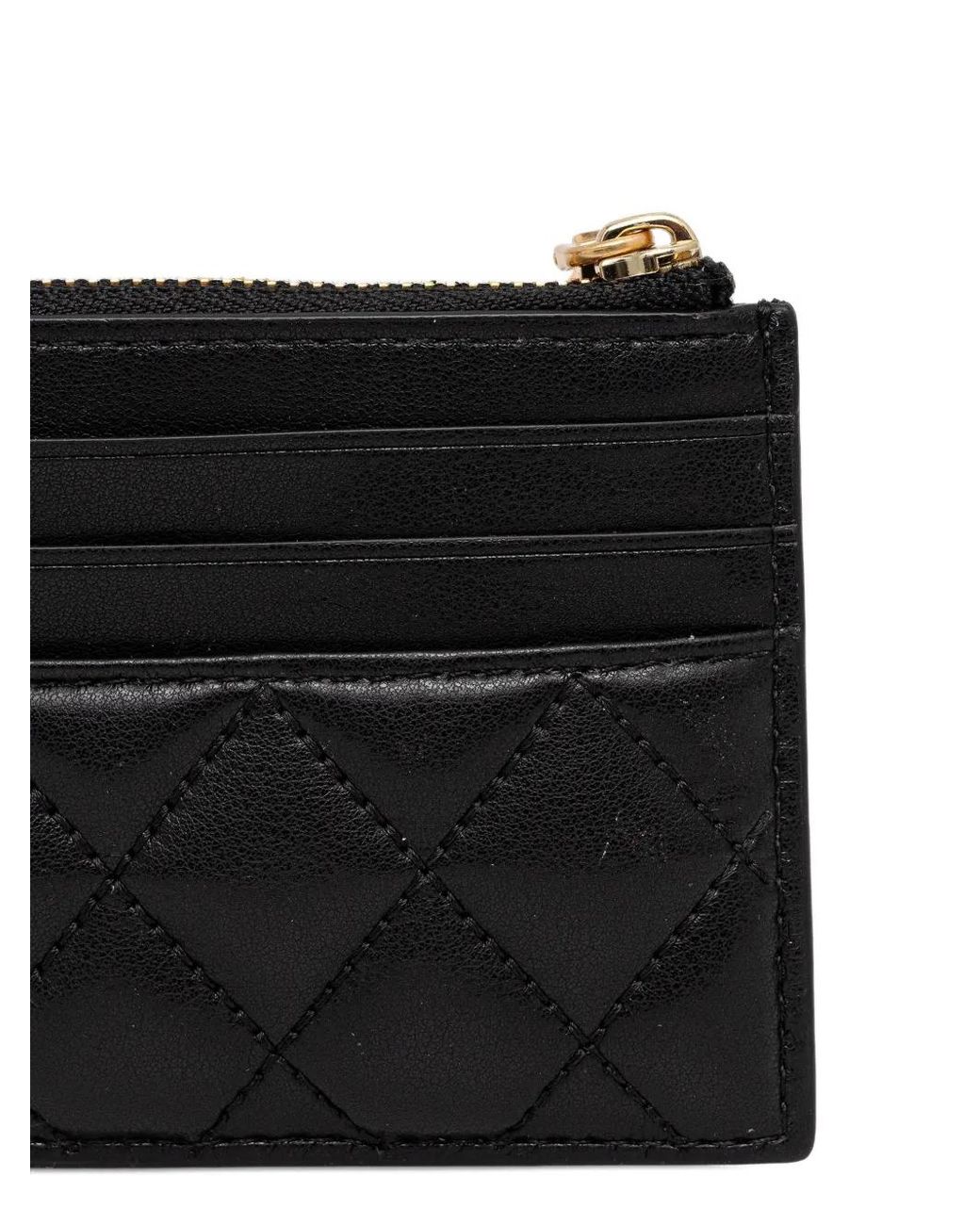 DKNY Black Logo-Lettering Quilted Wallet