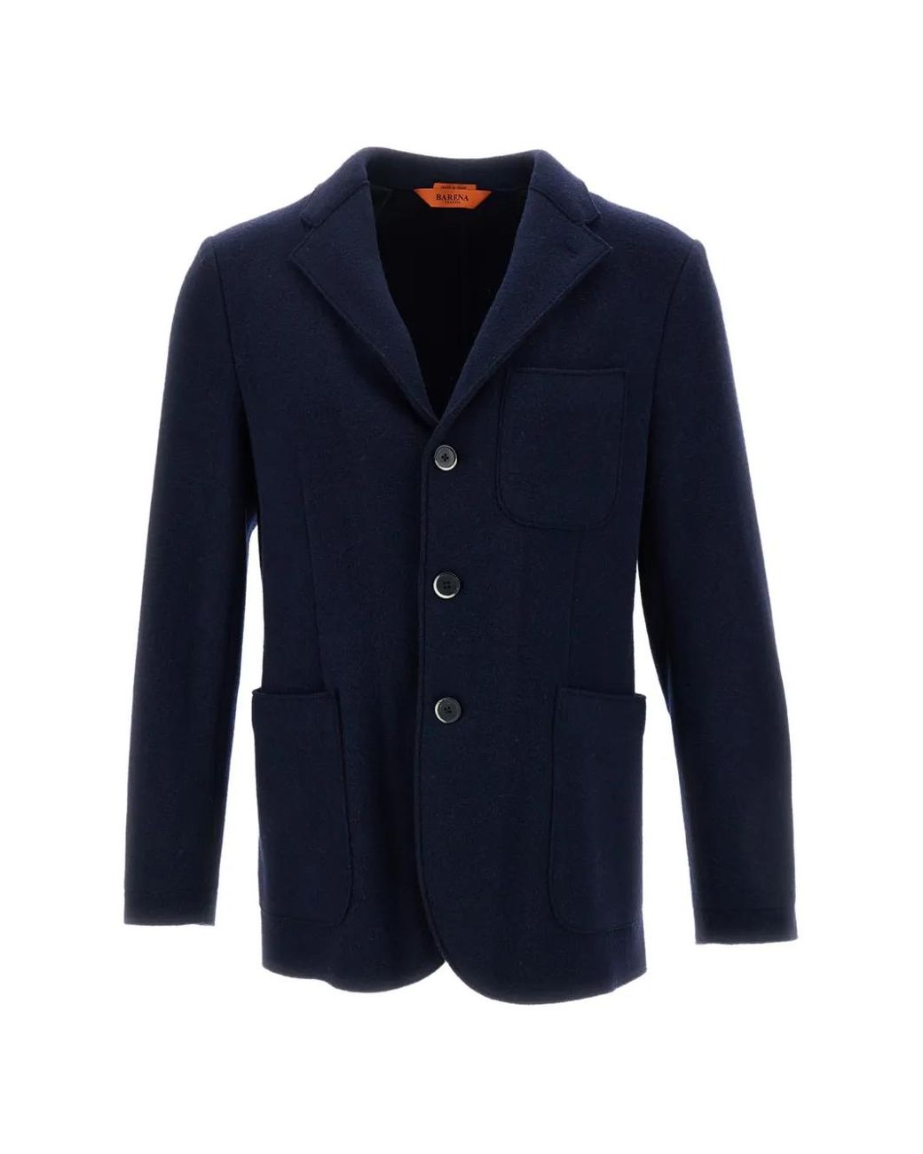 Barena Blue Three-Button Patch-Pocket Blazer for men