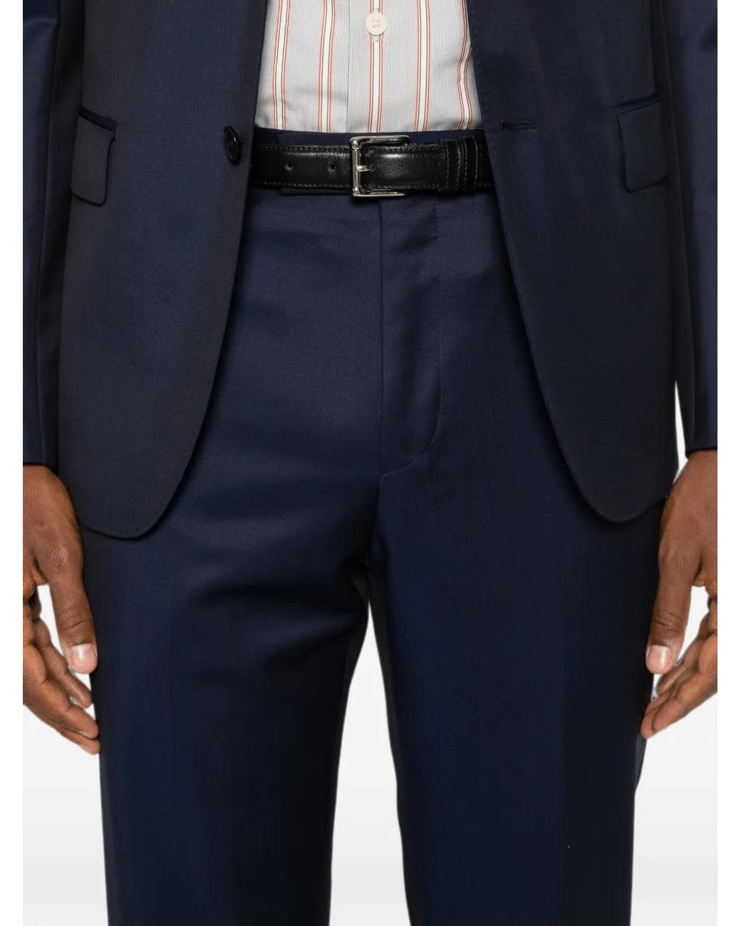 Zegna Blue Single-Breasted Notch-Lapel Suit for men