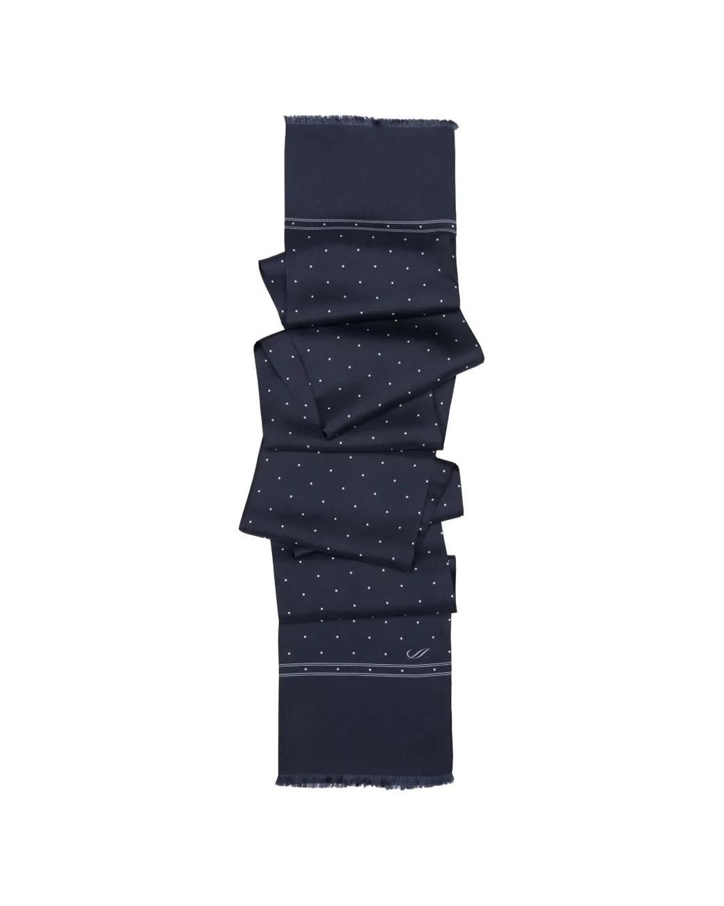 Elizabetta Blue Foulard En Soie À Pois