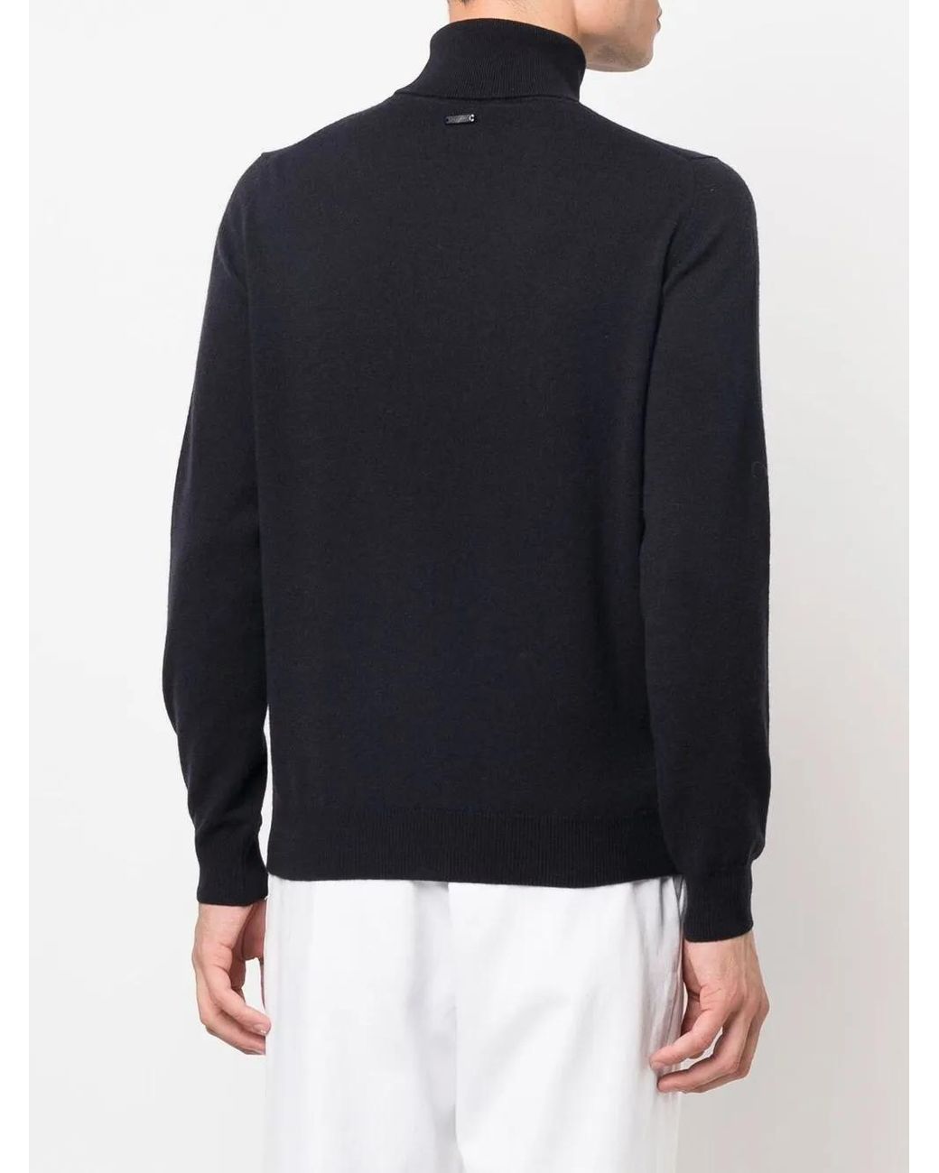 Corneliani Blue Long-Sleeve Roll-Neck Jumper for men