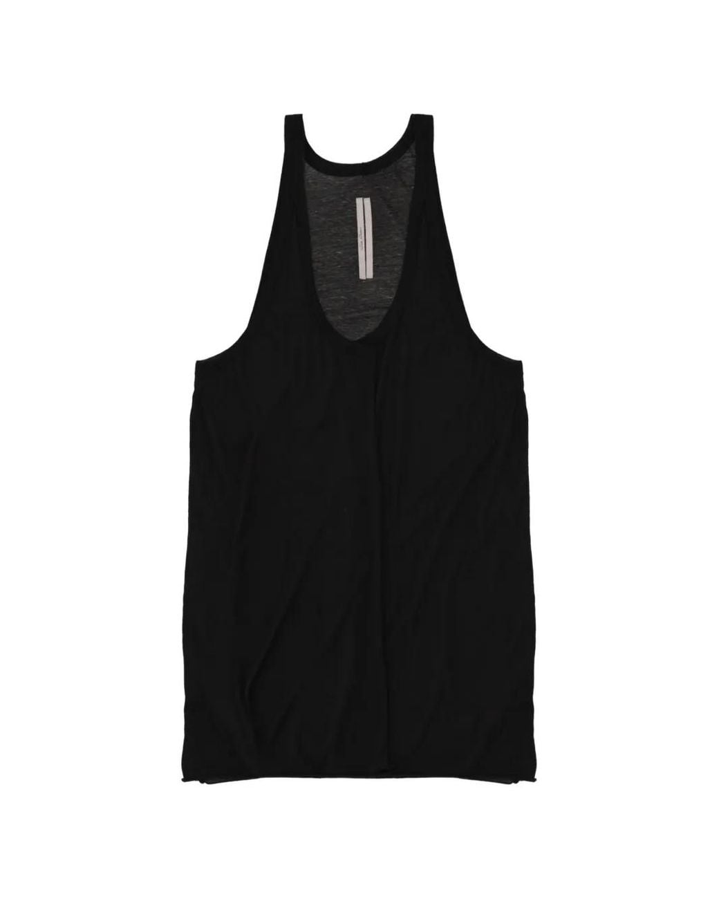Rick Owens Black Temple Open Pony Tank for men