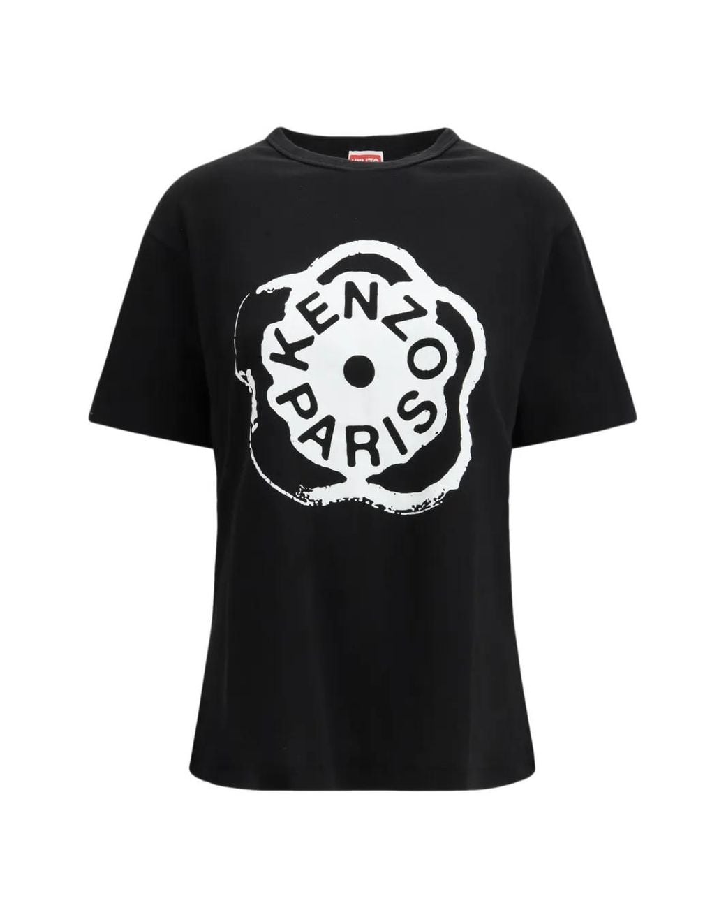 KENZO Black Flower-Print T-Shirt