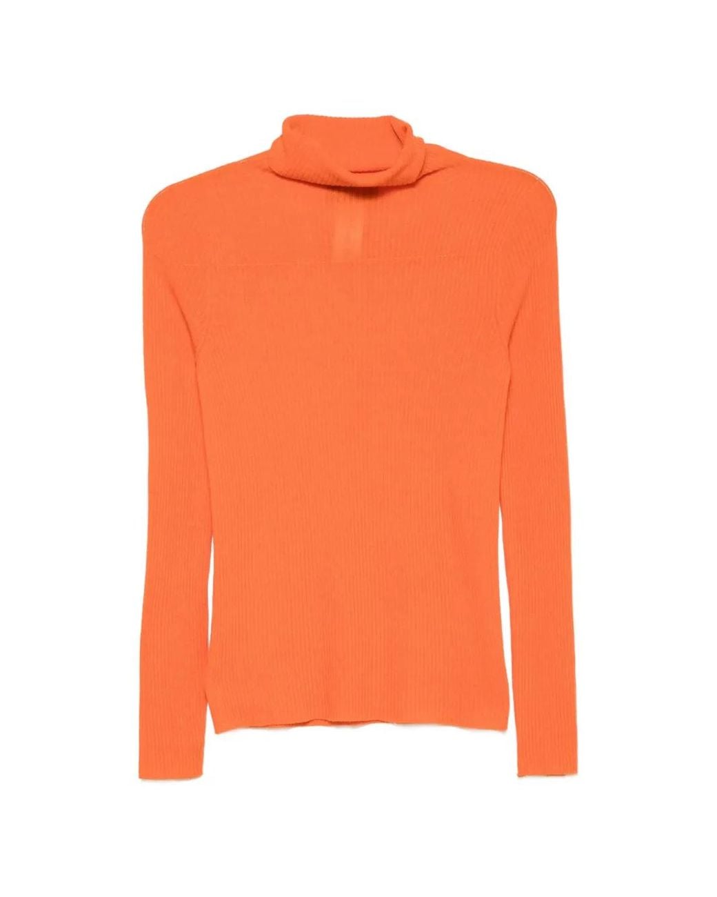 Fabiana Filippi Orange Ribbed Roll-Neck Sweater
