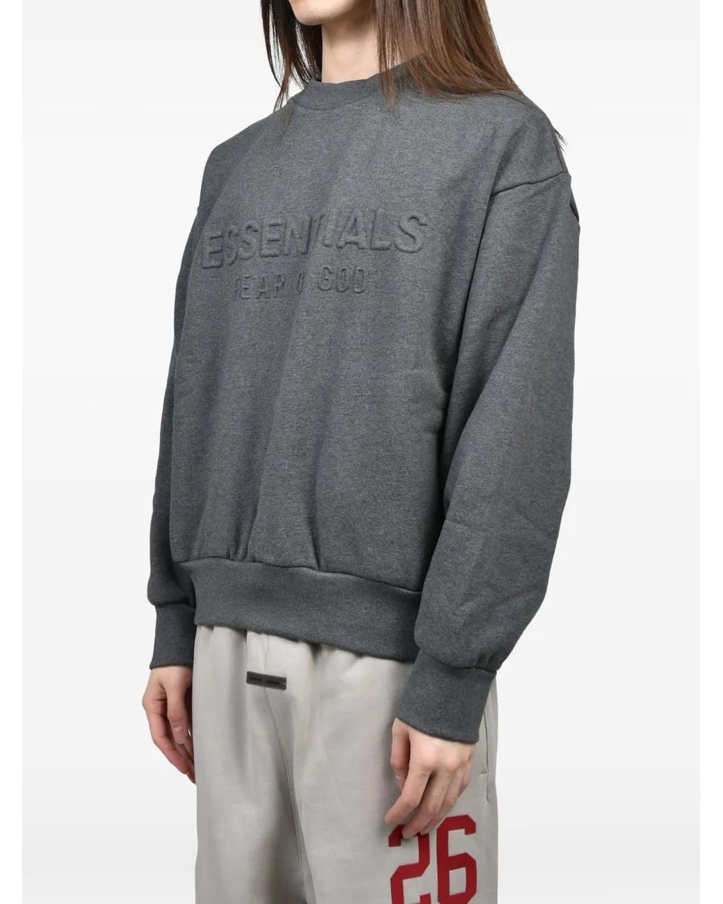Essentials Pullover Mit Logo-Print in Gray für Herren