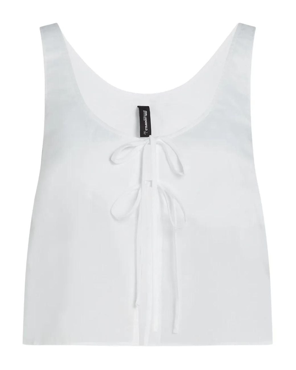 Karl Lagerfeld White Cotton Top