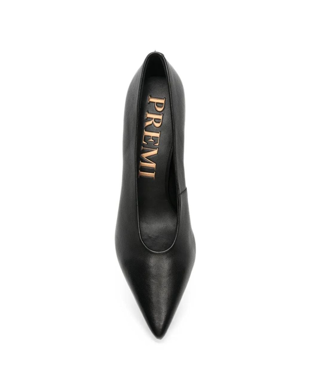 Bruno Premi Black Pointed-Toe Leather Pumps