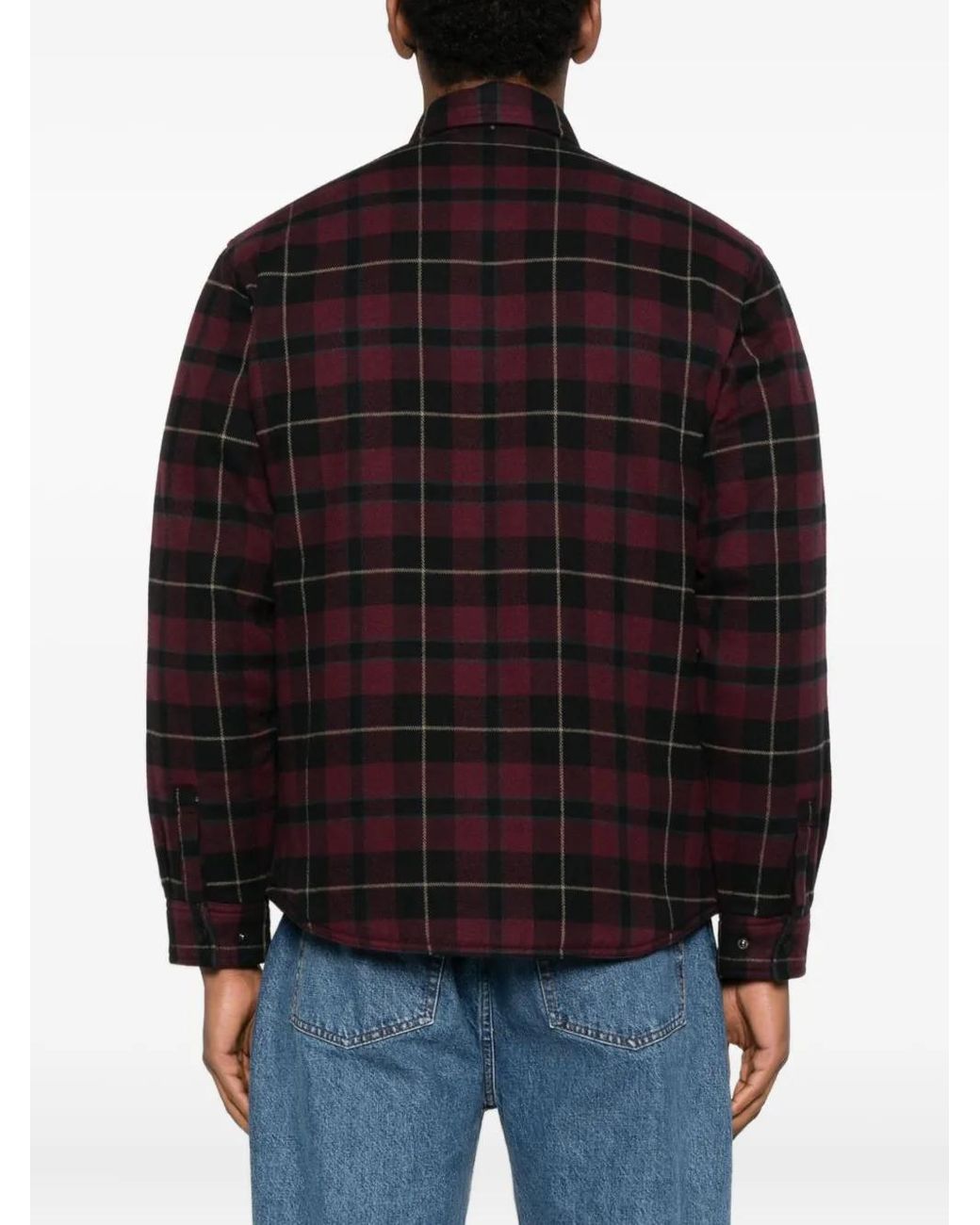 Carhartt Purple Checked Buttoned Jacket for men