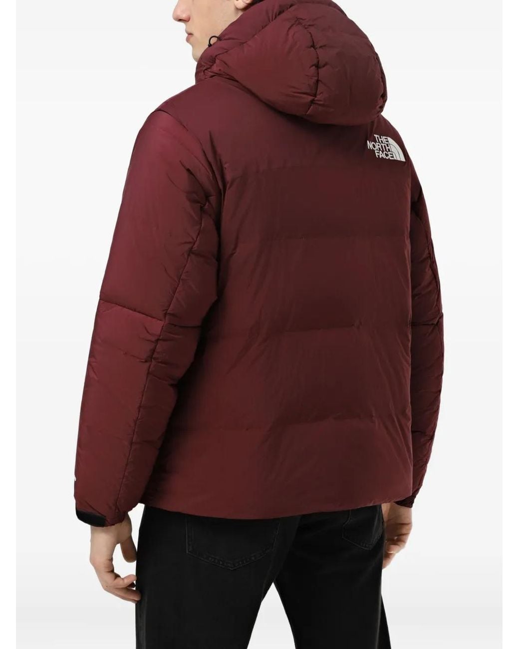The North Face Red Himalayan Baltoro Hooded Puffer Jacket for men