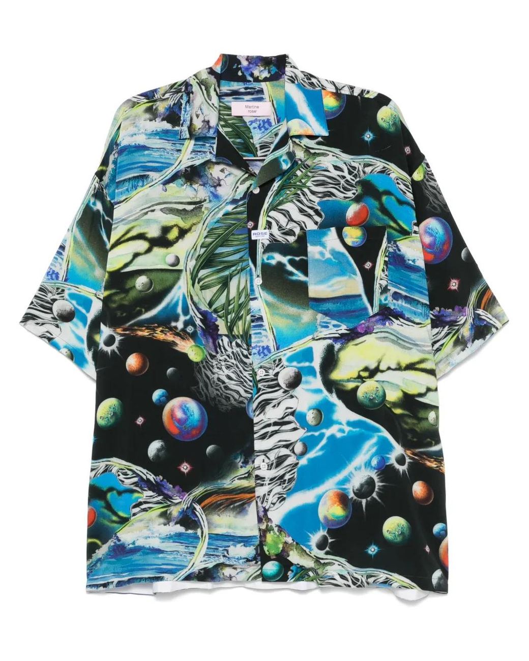 Martine Rose Blue Hawaiian Shirt