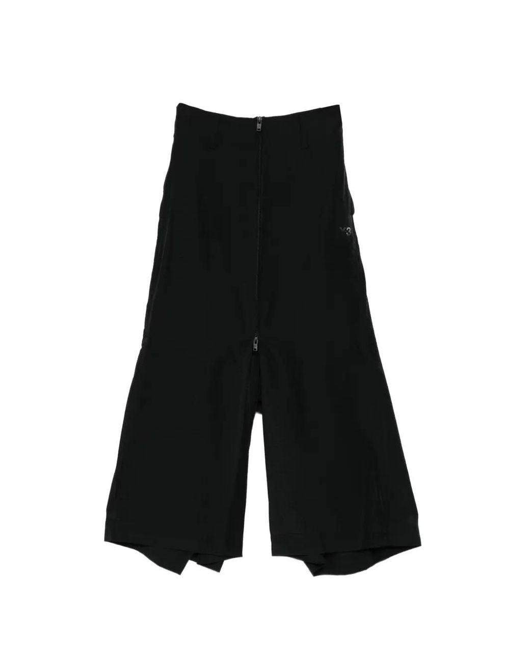 Y-3 Black Zip-Fastening Palazzo Pants