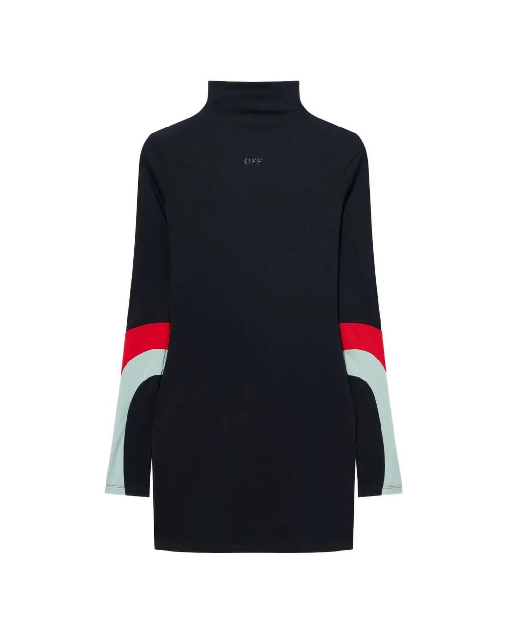 Off-White c/o Virgil Abloh Blue Lycra Color Insert Mini Dress