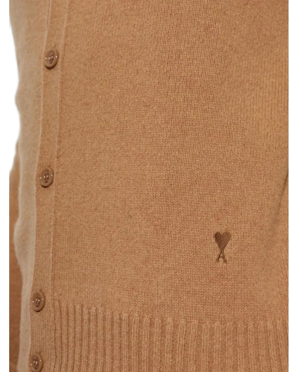 AMI Natural Long-Sleeves Cardigan for men