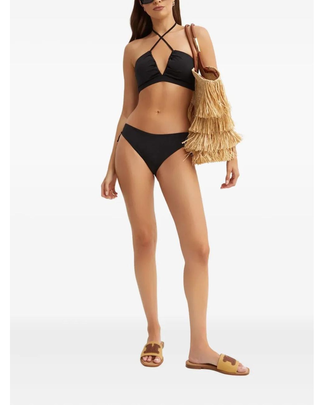 Max Mara Black Adriene Bikini Top