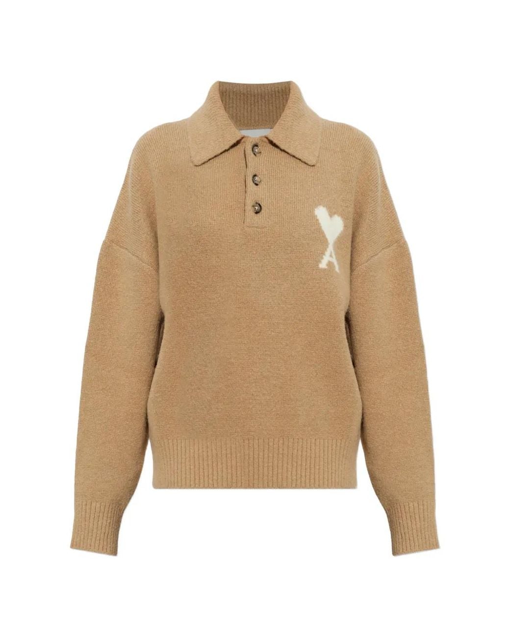 AMI Natural Ami De Coeur Polo Shirt