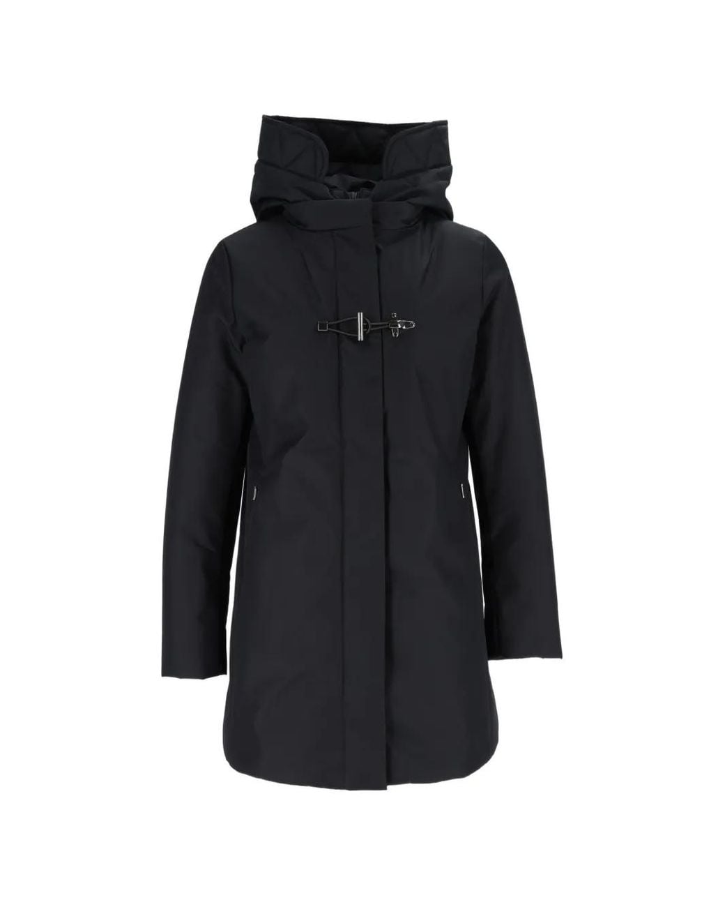 Fay Blue Duffle-Coat À Capuche