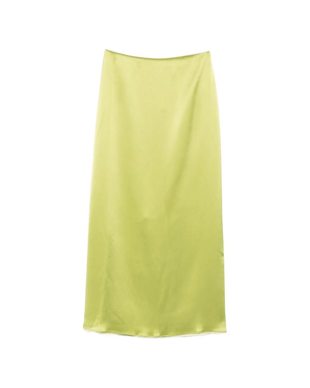Sophie et Voila Yellow Satin-Finish Maxi Skirt