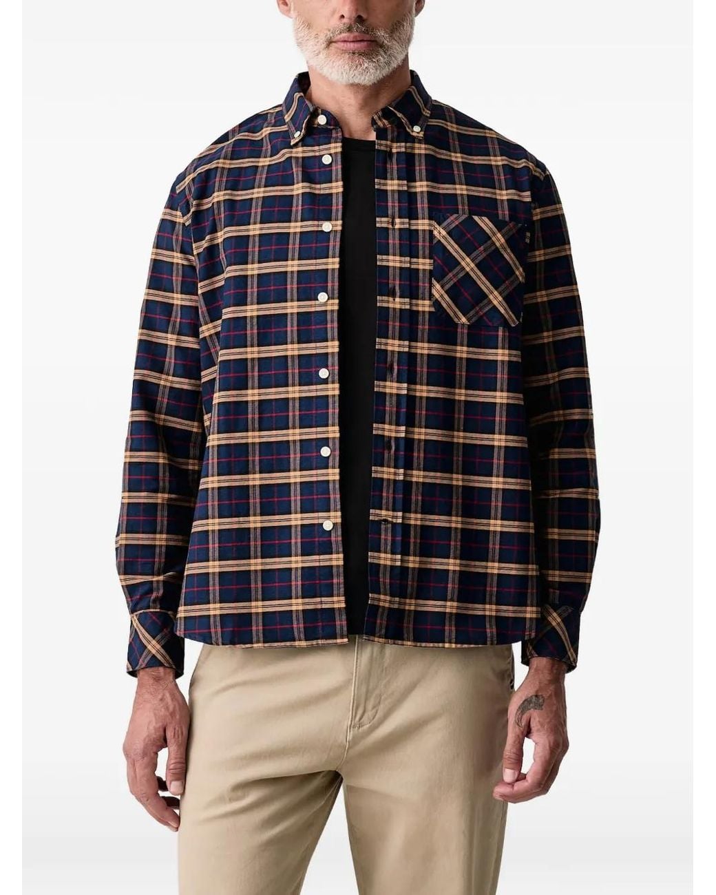 Barbour Blue Forth Authentic-Fit Long-Sleeved Shirt for men