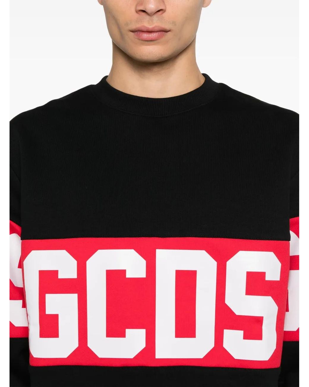 Gcds Red Logo Print Sweatshirt for men