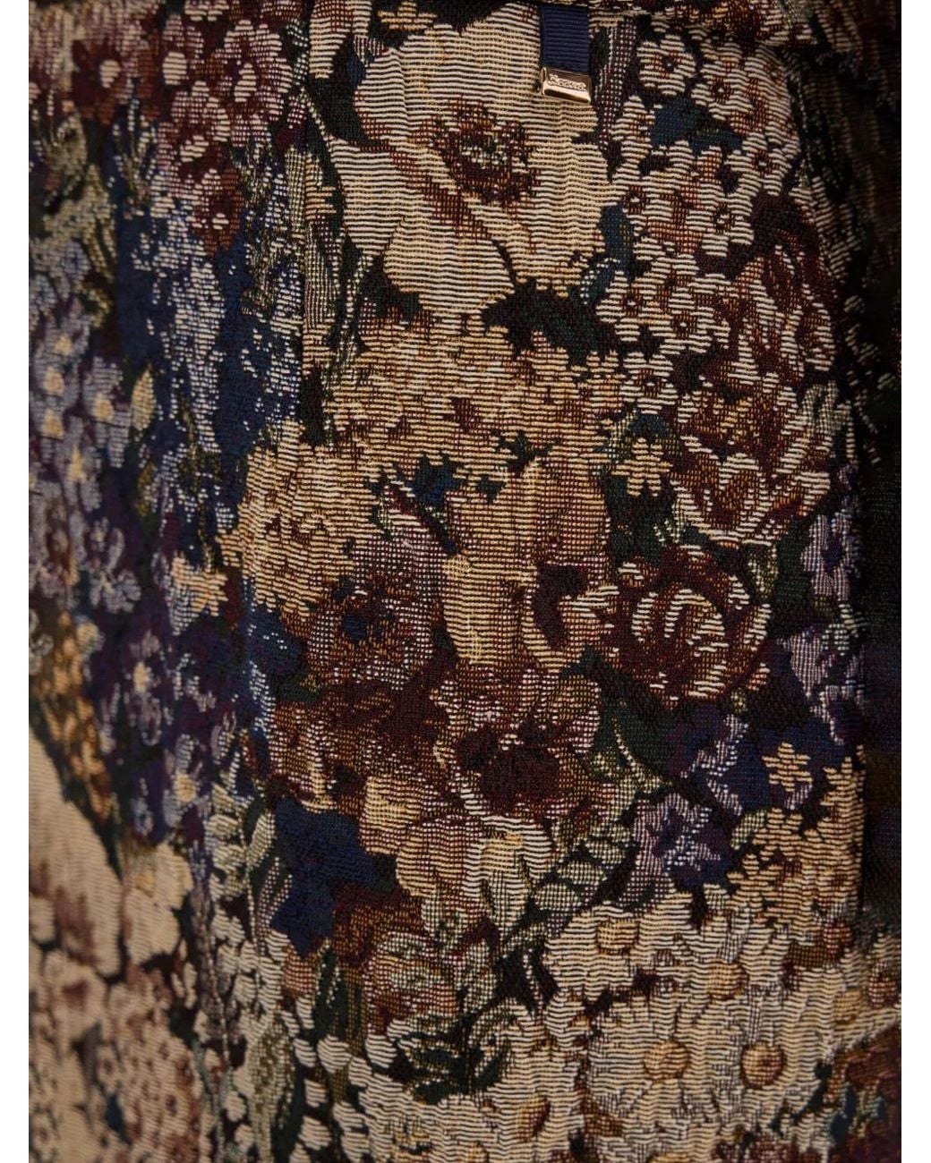 Herno Natural Floral-Jacquard Skirt