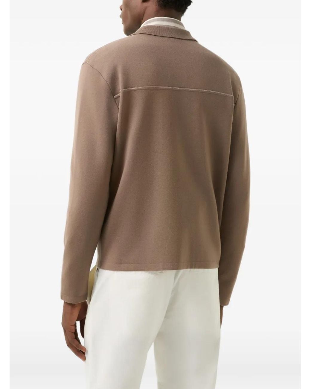 Bogner Natural Olaf Chest-Pocket Cardigan for men