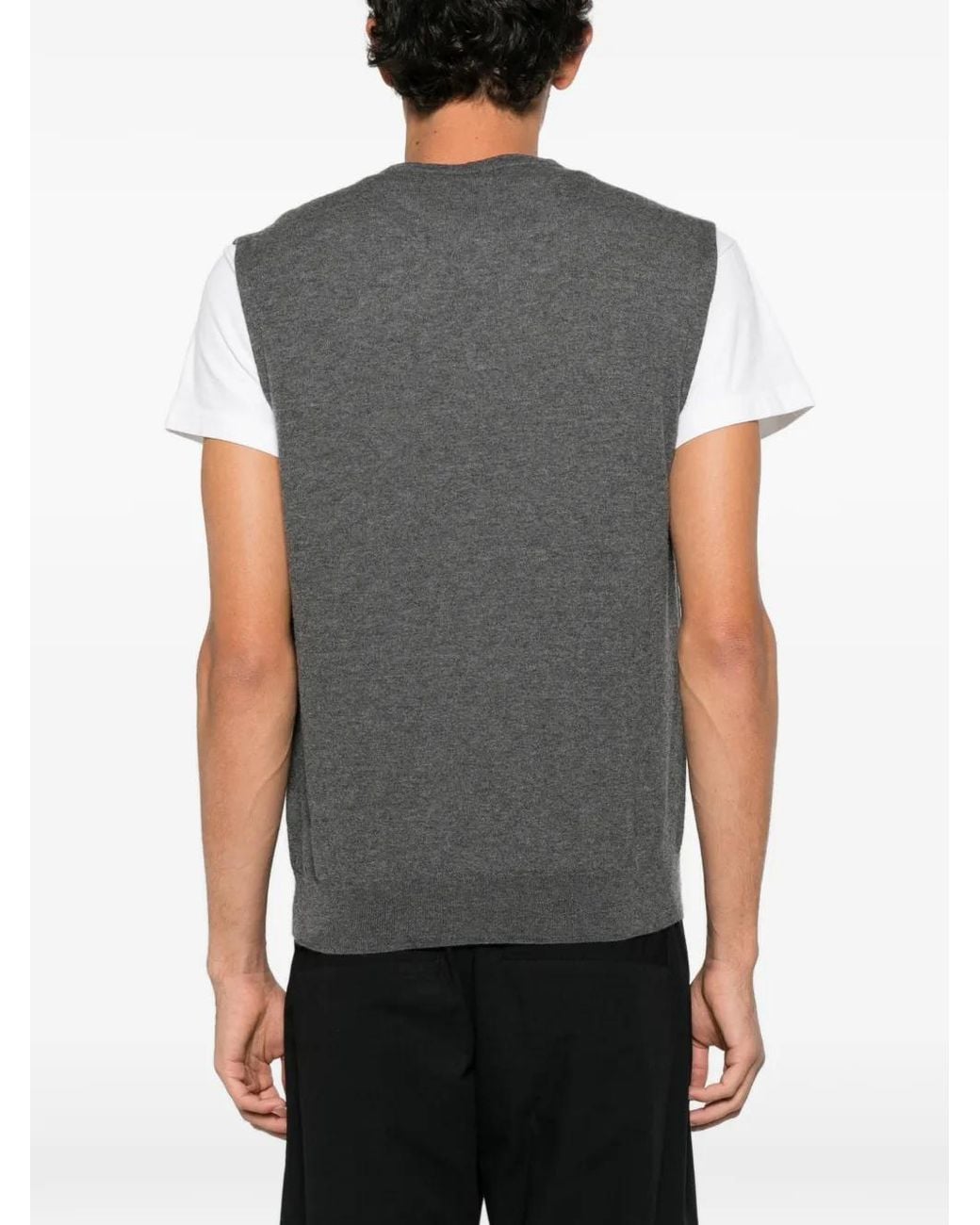 The Row Gray Rune V-Neck Vest for men