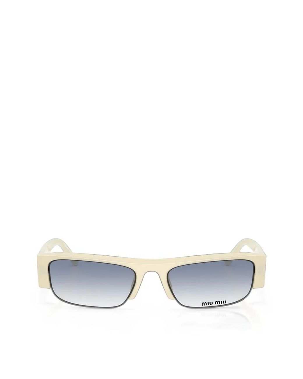 Miu Miu Blue Rectangle-Frame Sunglasses