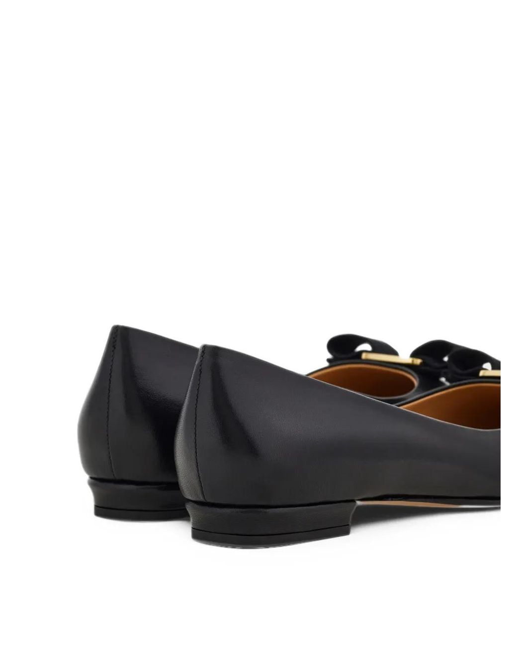Ferragamo Black Varina Ballet Flats